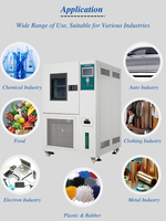Machine de test de température et d'humidité à écran tactile, chambre d'essai environnementale 408L, protection IP55, garantie 1 an
