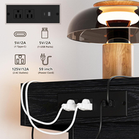 OEM ODM Vente en gros de lampes d'ambiance LED modernes et de stations de charge sans fil, table de chevet pour appartement, chambre à coucher, table de lit