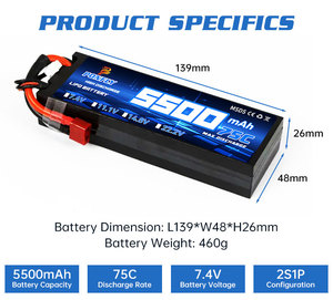 לרחף במקרה קשה ליפו סוללה 3500mah <span class=keywords><strong>4500mah</strong></span> 5500mah 75c 7.4v 11.1v 14.8 2s <span class=keywords><strong>3s</strong></span> 4S עבור רכב רכב משאית טנק סירה טנק - Product Image 4