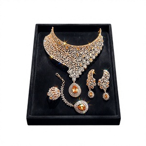 Juego de Joyería de Lujo de Plata de Ley 925 para Novia, Collar, Pendientes, Anillo, Tiara, Colgante para Boda, Fiesta, Mujer, Oro de 18K - Product Image 4
