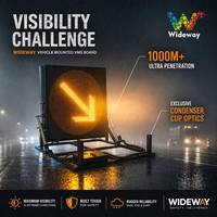 Panneau d'affichage à messages variables (VMS) hydraulique pliable Wideway, écran d'affichage de signalisation routière monté sur véhicule pour camions, certifié CE