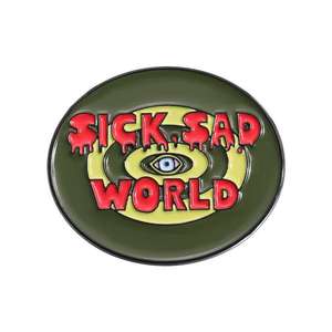 Ouvrez vos yeux sur un monde malade et triste "Broche en métal sur le thème de la dépression-Épinglette élégante pour vêtements et accessoires - Product Image 5