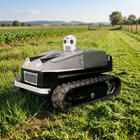 Tondeuse à gazon robotisée automatique tout-terrain industrielle à essence, largeur de coupe 550 mm, moteur 7,5/9 CV, portée 500 m, télécommande