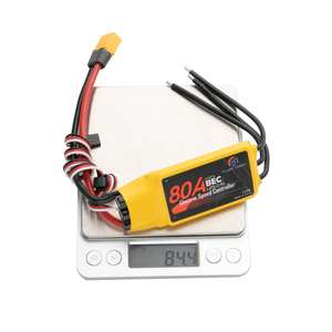 สินค้าขายดี แฟลช ฮอบบี้ เทคโนโลยีใหม่ ตัวควบคุมความเร็วแบบไร้แปรงถ่าน Spaceman 30080 80A 2-6S พร้อม UBEC 5V/7A สำหรับเฮลิคอปเตอร์บังคับวิทยุแบบไร้แปรงถ่าน - Product Image 6