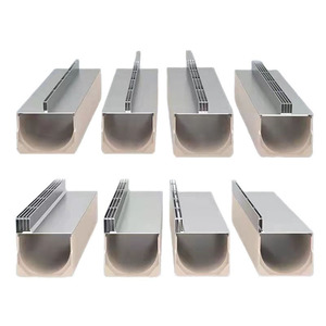 Canaux de drainage linéaires en acier inoxydable pour piscines en béton polymère - Product Image 1