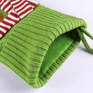 <b>Large</b> Rattan Christmas and Halloween Gift Bag Decorative Candy Bag with <b>Scarf</b> and Stocking - Product Image 4