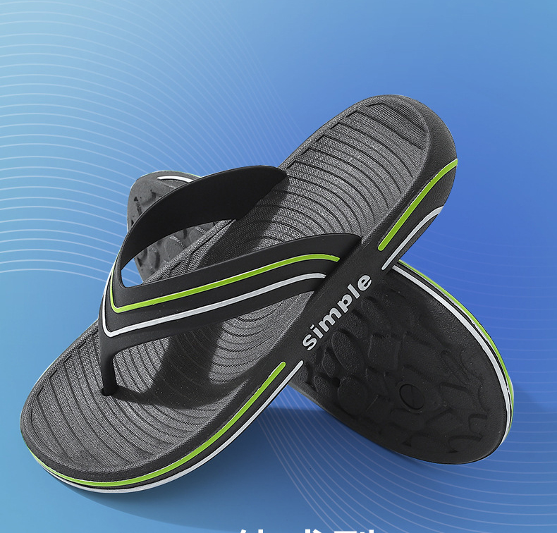 Men Flip-flops Slippers Non-slip Beach Slippers Couples Outdoor PVC Flip Flops