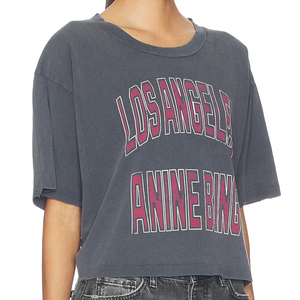 Camiseta 100% Algodón con Logotipo Personalizado, Camiseta Vintage Lisa, Camiseta de Algodón Lavada con Piedras, Camiseta con Estampado para Mujer, Camiseta con Lavado Ácido - Product Image 2