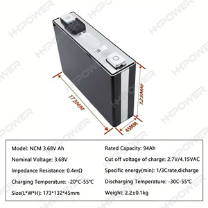 Batterie NMC originale HHPOWER 3.7v 94ah, cellule de batterie SamSung 3.7v 94ah 100ah NMC, batterie lithium-ion prismatique NMC pour véhicules électriques - Product Image 2