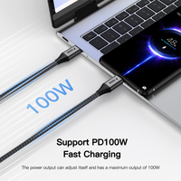UNIEAN venta al por mayor 2 en 1 cable de datos PD100W 65W Cable USB tipo-c 480Mbps tipo C cable de carga rápida para Iphone a Notebook
