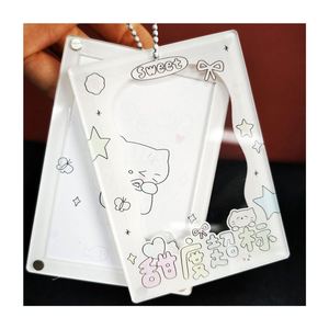 Porte-carte photo Kpop personnalisé One Piece, style anime, cadre photo en acrylique, porte-clés avec impression UV, créez votre propre porte-clés en plastique - Product Image 1