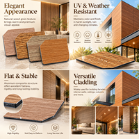 Panneau composite bois-aluminium revêtu de PVDF 4 mm 4x8 pieds, grain de bois de cèdre pour revêtement de façade aspect bois