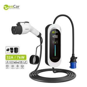 Cargador de Vehículos Eléctricos Zencar ODM Modelo E 16A 32A 380V AC, Carga Rápida para Uso Doméstico, Pantalla de 1.3', IP66, TUV - Product Image 1
