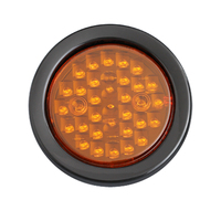 Feu arrière LED rond de 4 pouces, STOP/CLIGNOTANT/FEU ARRIÈRE pour remorque de camion, conforme aux normes SAE/DOT/FMVSS 108