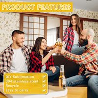 Supports vierges pour ouvre-bouteilles à sublimation en acier inoxydable, vente en gros, ouvre-bouteilles à bière plats en acier pour cuisine et restaurant