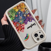 Étui de téléphone en TPU coloré en grappe de fleurs pour iPhone 17 pro max étui de téléphone à motif imprimé Angel Eyes pour modèle Android