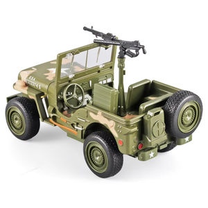 Modèle moulé sous pression 1:32 Willis Cross Country véhicule <span class=keywords><strong>militaire</strong></span> alliage métal modèle de voiture roues mobiles ornement décoratif Coche Modelo - Product Image 5