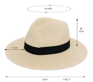 Vente chaude été unisexe chapeau de paille large bord boucle carrée pliable Panama Design décontracté extérieur <span class=keywords><strong>plage</strong></span> <span class=keywords><strong>pare</strong></span>-<span class=keywords><strong>soleil</strong></span> pour hommes femmes - Product Image 3
