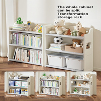 Table à langer pliable 2-en-1 convertible en armoire de rangement pour enfants avec roulettes, station de soins mobile pour bébés