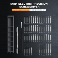 Kit de tournevis électrique sans fil rechargeable avec lumière LED, outil de réparation, perceuse, pour assemblage de téléphones portables