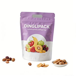 Sachet à fond plat personnalisé imprimé, réutilisable, avec fermeture éclair, pour café en grains, miel, noix, céréales, poudre, snacks, bonbons, thé, biscuits - Product Image 1