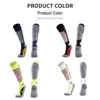 Chaussettes de ski d'extérieur à double planche pour hommes et femmes, serviette de fond en tricot épais 100% coton pour la randonnée