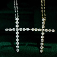 Aazuo – collier en or blanc massif 18 carats avec diamants naturels, chaîne à maillons croisés classiques, cadeau de fiançailles et de mariage pour femmes, bijoux de luxe