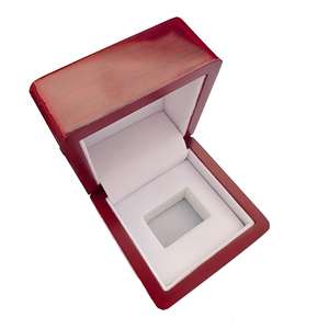 Fashion Jewelry Wood <strong>Ring</strong> Boxes Wholesale Custom Sports <strong>Championship</strong> <strong>Ring</strong> Premium <strong>Display</strong> <strong>Box</strong> Wooden with Logo Red 1-60 Holes - Product Image 2