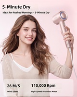 Sèche-cheveux électrique filaire CONFU 1400W avec diffuseur, 110 000 tr/min, haute vitesse, ionique, faible bruit, séchage rapide, diffuseur magnétique pour cheveux