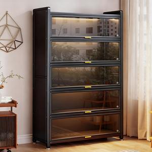 Bibliothèque Yan En en acier avec portes vitrées, 5 niveaux, meuble de rangement moderne pour chambre d'enfant, étagère autoportante - Product Image 3