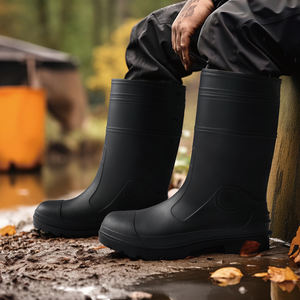 מגפי גשם לגברים עם מגן פלדה ו-PVC - מגפי עבודה עמידים למים ולכלוך לגינון, דיג ועבודות חוץ כבדות (ODM/OEM) - Product Image 6