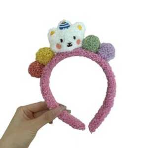 Bear <b>Headband</b> Plush High Crown For Women Face Washing Cute <b>Fluffy</b> Hairband Fall 2024 Color Mix Yiwu Origin - Product Image 5
