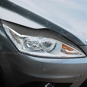 ฝาครอบตกแต่งไฟหน้ารถยนต์คาร์บอนไฟเบอร์แท้ 1 คู่ สำหรับ Ford Focus 2 MK2 ปี 2008 2009 2010 อุปกรณ์ตกแต่งรถยนต์ - Product Image 6