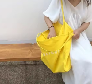 Sac bandoulière pour femme, sac de shopping de grande capacité, couleur unie, logo personnalisable - Product Image 2