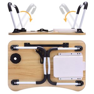 Schreibtisch Bàn Máy Tính Xách Tay Bằng Tre Tùy Chỉnh Bàn Gấp Cắm Trại Bộ Bàn Ăn Ngoài Trời Cắm Trại Bằng Gỗ Sang Trọng Di Động - Product Image 6