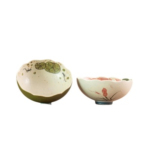 Tasse à thé kung-fu en céramique, peinte à la main sous glaçure, motif lotus, tasse de dégustation de thé, ensemble de thé, bol à thé, tasse à thé, tasse paire, lotus poisson - Product Image 5