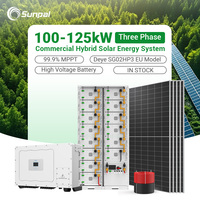 德业太阳能系统混合式125Kw 100Kw 150Kw太阳能电池板系统全套套件