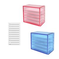 Plateau organisateur de forme personnalisable Blanc Noir pour colle à outils, faux cils, extensions de cils, présentoir pour cils, support pour cils, en acrylique