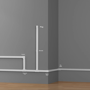 Gouttière pour câbles en <span class=keywords><strong>PVC</strong></span> - Matériau neuf, blanc pur, ignifuge, carrée, 20-100 mm pour installation <span class=keywords><strong>de</strong></span> câblage apparent - Product Image 5
