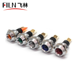 Filn 19mm 12V-24V 110V-220V Bàn phím không dây với chỉ số đèn pin thiết bị đầu cuối lõm đầu không thấm nước CE ul giấy chứng nhận - Product Image 2