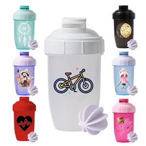 Custom LOGO Vintage Style 500ml Gym Camping Sport Plastic Protein <b>Shaker</b> BPA Free Eco-Friendly Direct Drinking Boiling Safe - Product Image 6