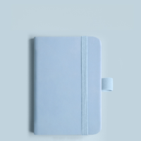 Carnet de poche personnalisé A7 avec 200 pages lignées, fermeture élastique et boucle pour stylo en option pour cadeaux promotionnels