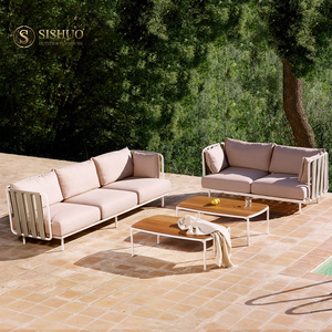 Foshan Sishuo, muebles de fabricación para patio, muebles de exterior, juego de sofás de jardín de mimbre para <span class=keywords><strong>terraza</strong></span> de Hotel - Product Image 2