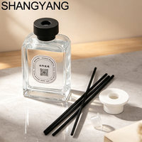 Diffuseur de parfum en verre longue durée 200 ml, personnalisé, de luxe, marron, vide, sans alcool, sans plomb, pour aromathérapie