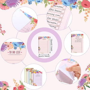 Colorful floral note book with horizontal lines, note notebook with sticky sticky sticky notes, strong adhesive customization - Product Image 5