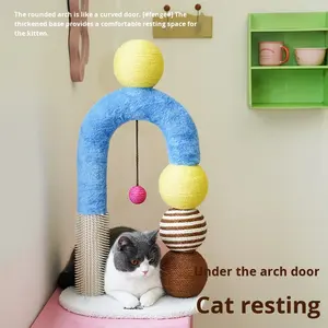 บ้านแมวแบบมีโครงปีนป่ายอเนกประสงค์ <span class=keywords><strong>Zeze</strong></span> ทนทานต่อการสึกหรอ ไม่หลุดร่วง ของเล่นแมวรูปยีราฟสุดชิค พร้อมที่ลับเล็บในตัว - Product Image 3