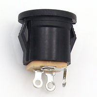 Connecteur d'alimentation CC DC-022K à encliquetage, prise CC 5,5x2,1 mm 5,5x2,5 mm, montage sur panneau rond, 3 broches, femelle