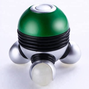 휴대용 미니 LED 라이트 핸드헬드 진동 마사지기 3헤드 마사지 볼 미니 전자식 삼각형 바디 마사지기 배터리 구동 - Product Image 4