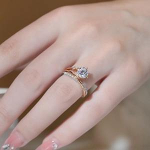 Direct Factory Supply Luxury 3 Carat Moissanite Diamond Eternity Band Ring White <b>Gold</b> Plated 925 Silver Wedding Statement - Product Image 2