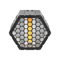 Projecteurs de scène hexagonaux rétro en métal, LED Pixel Blinder avec émetteur DMX sans fil, éclairage de fond plat 200W pour DJ, bars et événements.